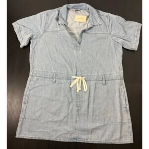 NWT Women's Short Sleeve Drop Waist Drawstring Mini Dress Universal Thread 1X